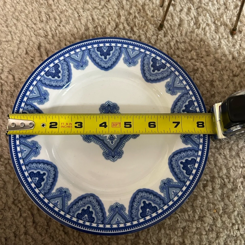 Vera Bradley Blue and White Ceramic Dinner Plate - Picture 7 of 7